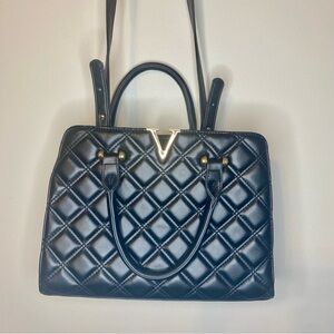 CROSSI Elegant Black Quilted Tote Bag